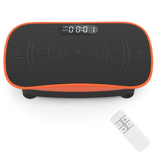 Vibration Plate Exercise Machine for Lymphatic Drainage and Weight Loss with 10 Speed Intensities-Orange
