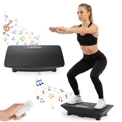 Vibration Plate Exercise Machine with Gravity Sensor for Home-Black