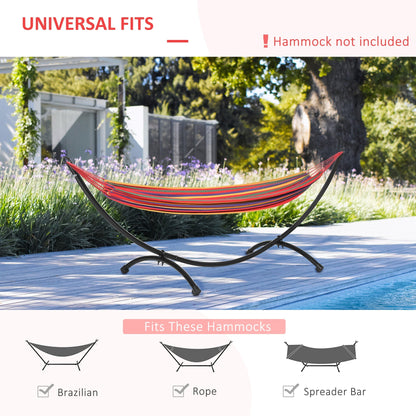 Outsunny 3(m) Universal Hammock Stand Metal Frame Garden Camping Picnic Outdoor Patio Replacement Stand Only