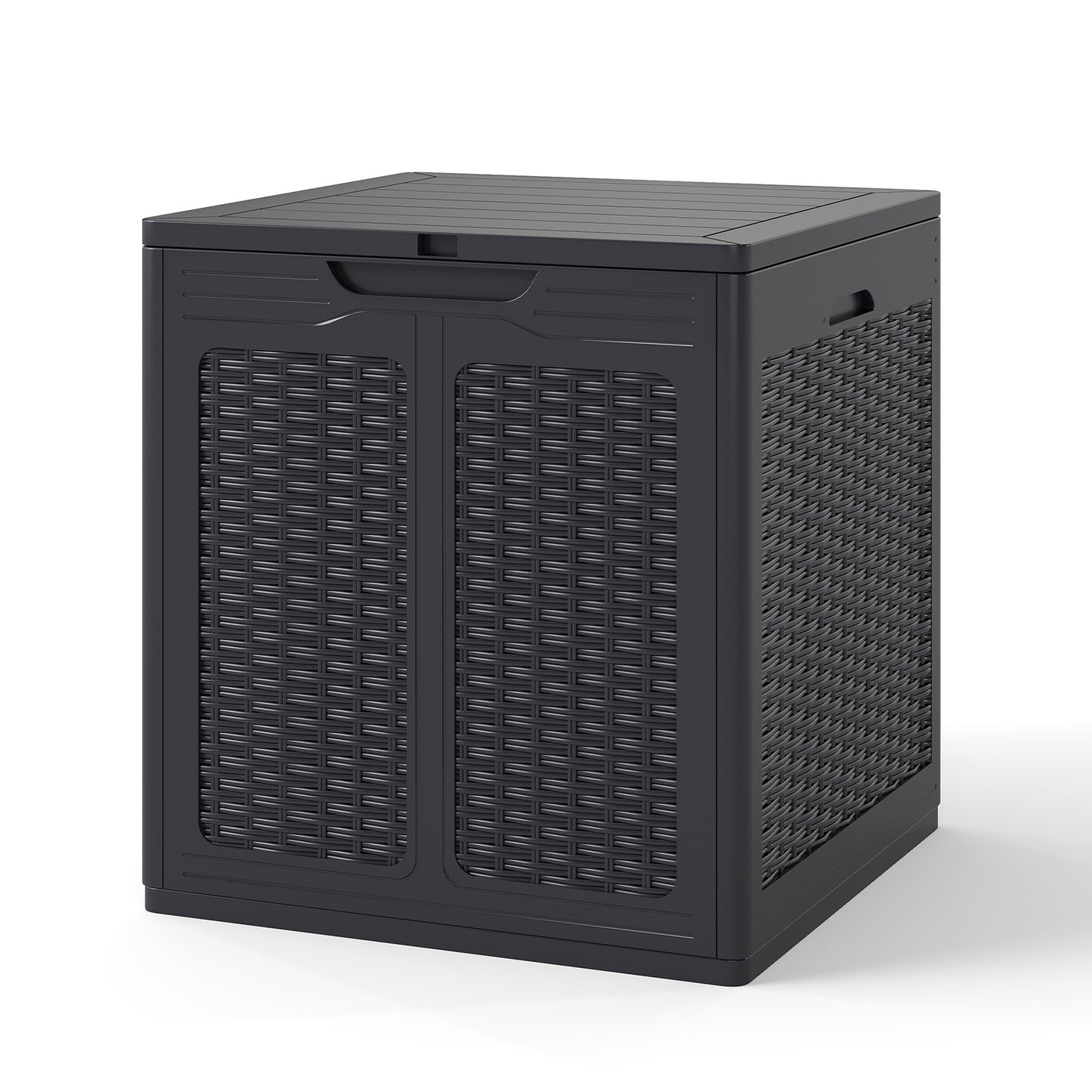 Weatherproof Patio Container with Lockable Lid for Patio-Brown