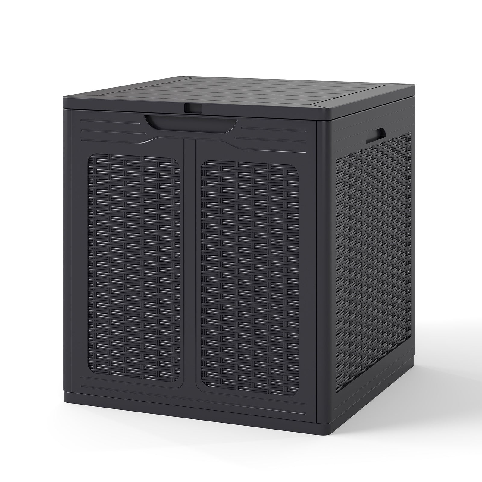 Weatherproof Patio Container with Lockable Lid for Patio-Brown