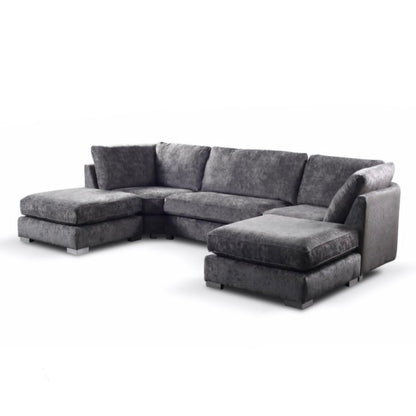 Bishop Luxe Chenille U-Shape High Back Corner Sofa
