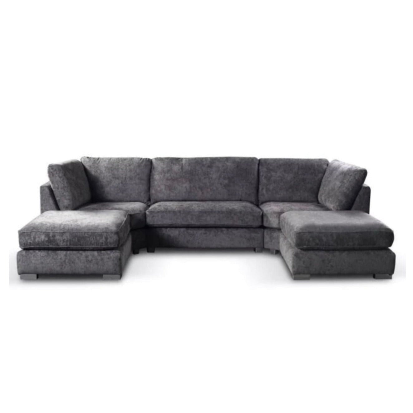 Bishop Luxe Chenille U-Shape High Back Corner Sofa