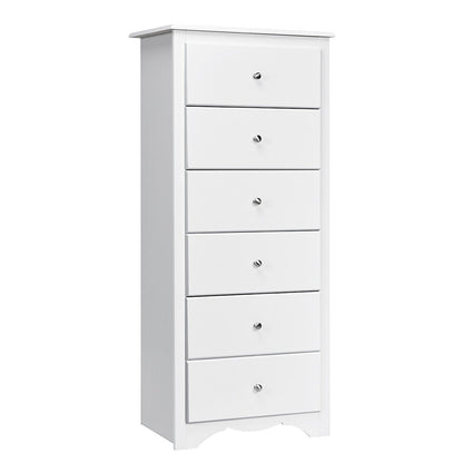 6-Drawer Freestanding Dresser Cabinet-White