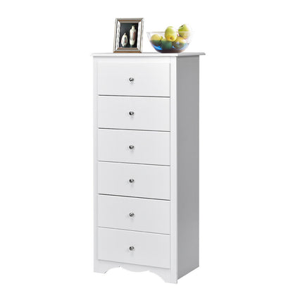 6-Drawer Freestanding Dresser Cabinet-White