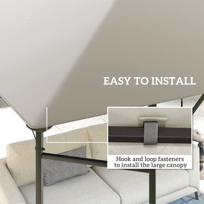 Outsunny 3 x 3(m) Gazebo Canopy Replacement, for 01-0867 - Grey