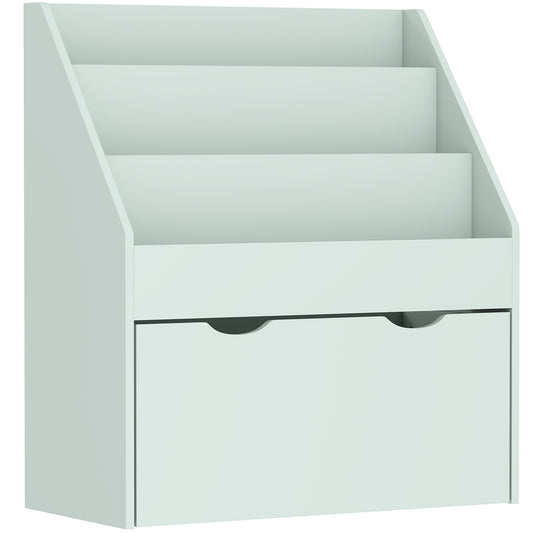 AIYAPLAY Bookcase for Kids with Shelves, Drawer, Bookcase for Bedroom, Playroom, Green