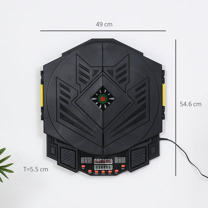 HOMCOM Dart Board Set, Electronic Dartboard with LED Digital Score Display, Soft Tip Darts, 27 Games, Speaker Sound