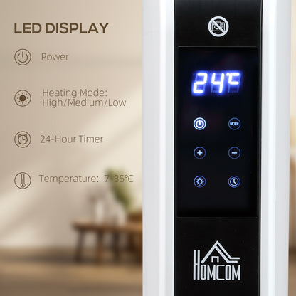HOMCOM Three-Mode Modern Slimline Heater, 7-35â Temperature