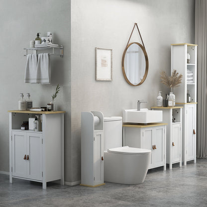 kleankin Slim Bathroom Storage Cabinet - White