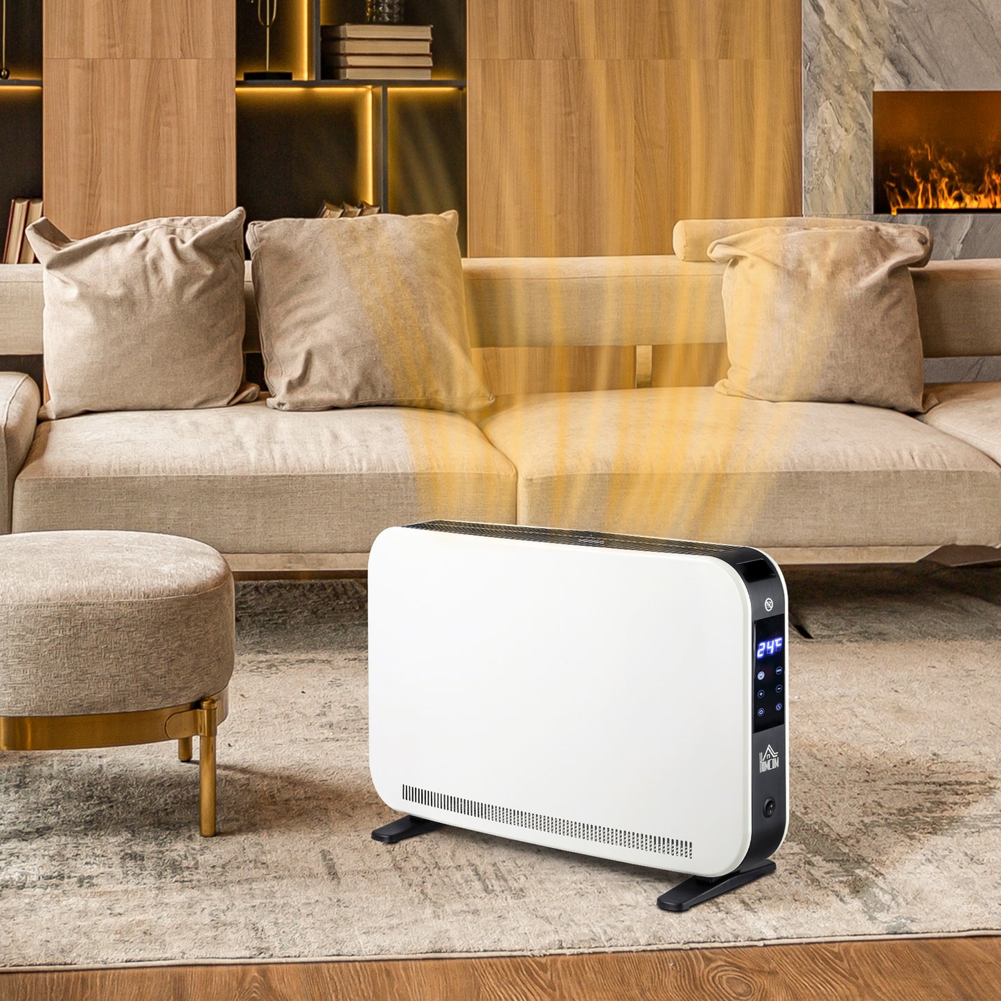 HOMCOM Three-Mode Modern Slimline Heater, 7-35â Temperature