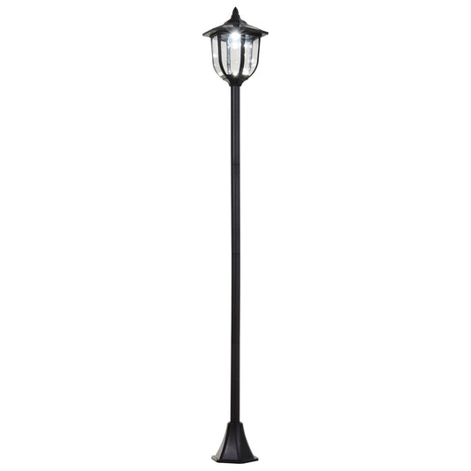 Outsunny Outdoor Garden Solar Post Lamp Sensor Light LED Lantern Bollard Pathway Torch Light 1.77m Tall