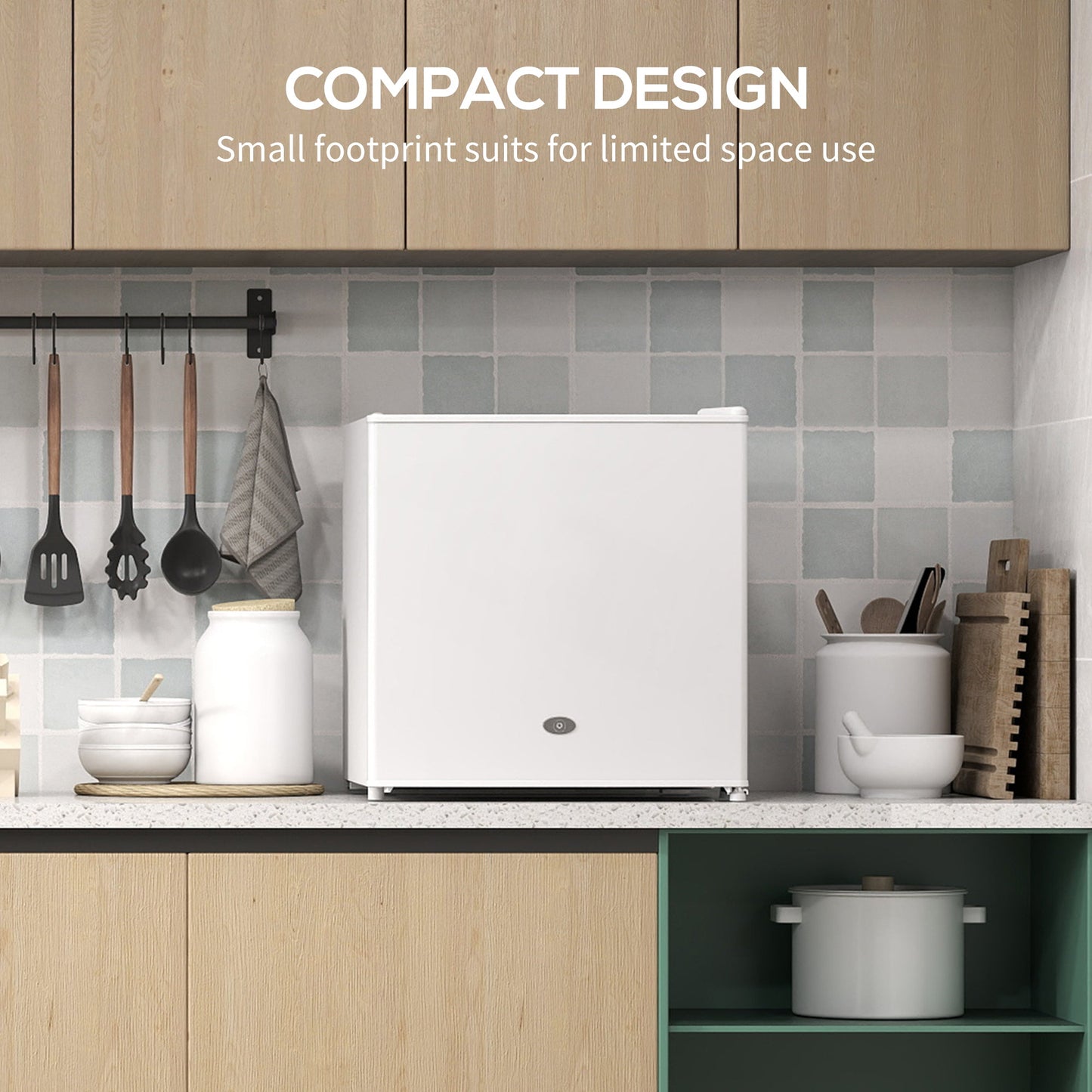 HOMCOM 35L Mini Freezer, -24â to -14â Temperature - White