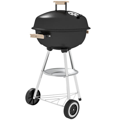 Outsunny Portable Round Kettle Charcoal Grill BBQ Smoker with Lid Outdoor Heat Control Party Patio Barbecue Garden