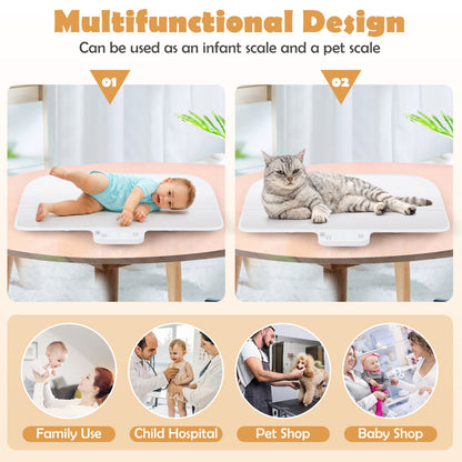 Baby Infant Scale for Weighing 30 KG Multifunctional Toddler Scale-White