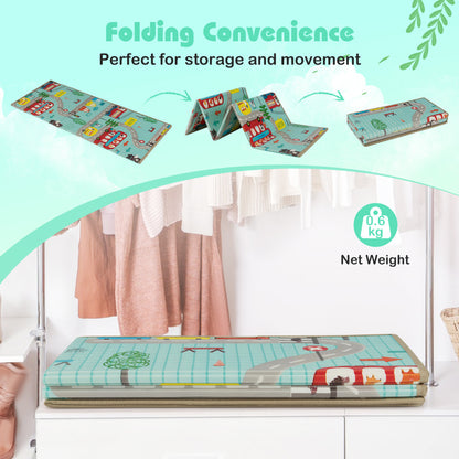Baby Play Mat 178 x 148 cm Foldable Baby Activity Mat for Floor-Multicolor