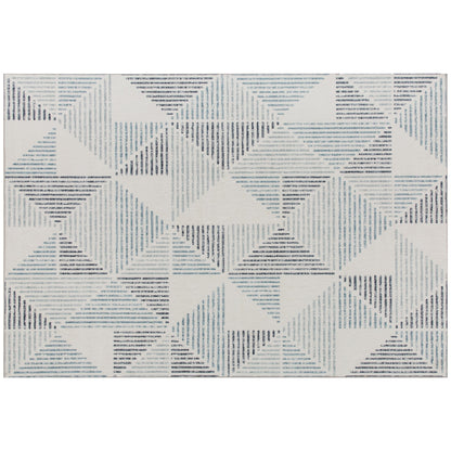 HOMCOM Modern Area Rug, Geometric Pattern Non-Slip Washable Rug, Soft Floor Carpet for Living Room, Bedroom, Dining Room, Home Office, 230 x 160 cm, Multi-Coloured