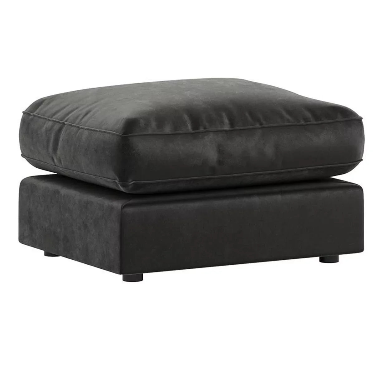 Bracknell Plush Black Velvet Corner Sofa - Right and Left Arm
