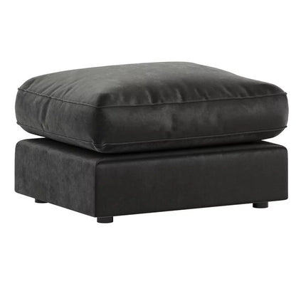 Bracknell Plush Black Velvet Corner Sofa - Right and Left Arm