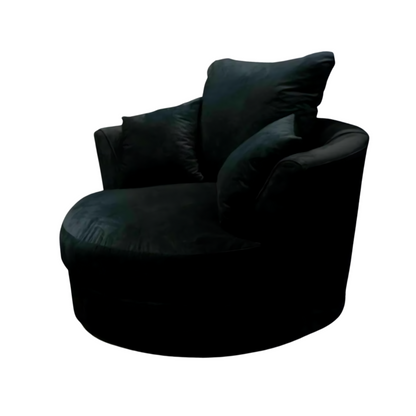 Bracknell Plush Black Velvet Corner Sofa - Right and Left Arm
