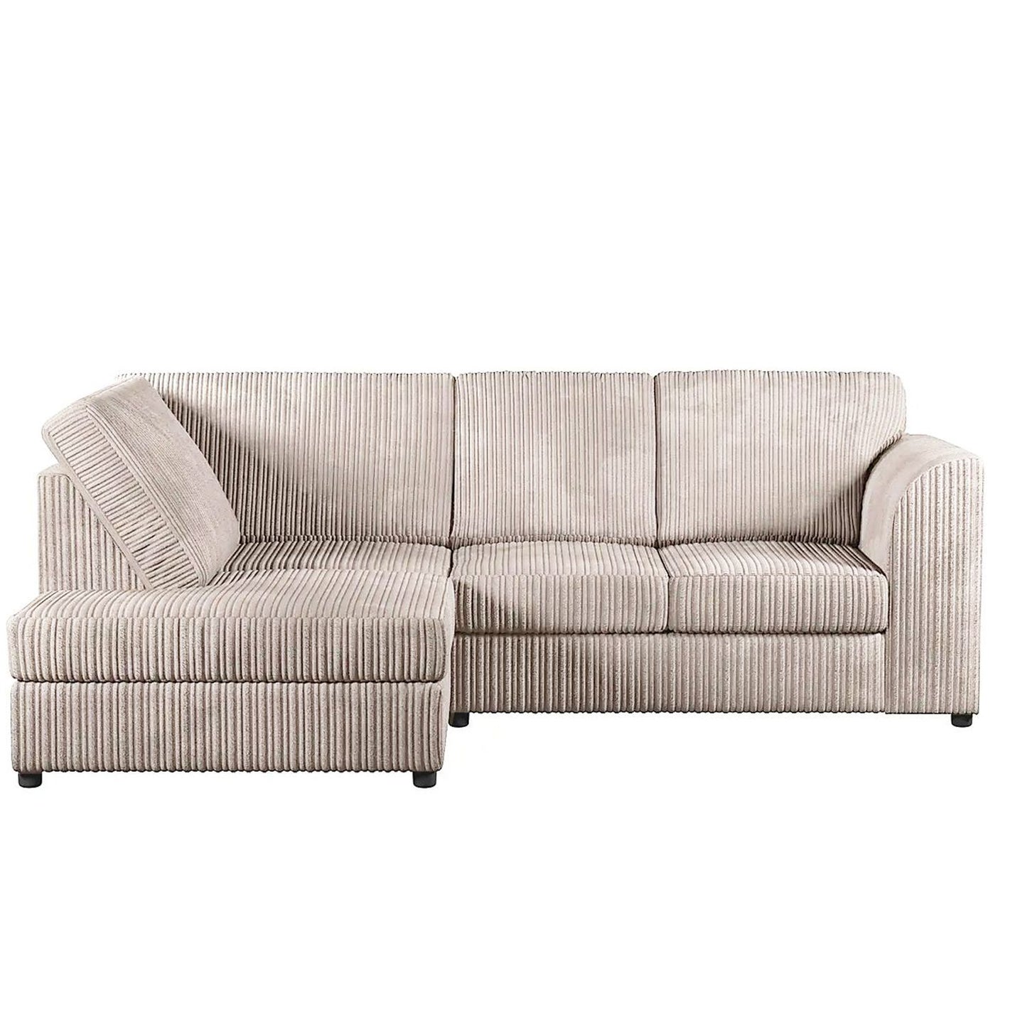 Blake Full Back Grey Jumbo Cord Corner Sofa - Right and Left Arm - Available in Other Colours