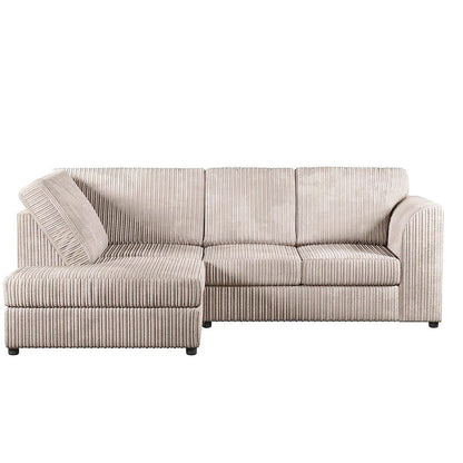 Blake Full Back Grey Jumbo Cord Corner Sofa - Right and Left Arm - Available in Other Colours