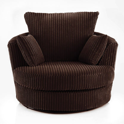 Blake Full Back Grey Jumbo Cord Corner Sofa - Right and Left Arm - Available in Other Colours