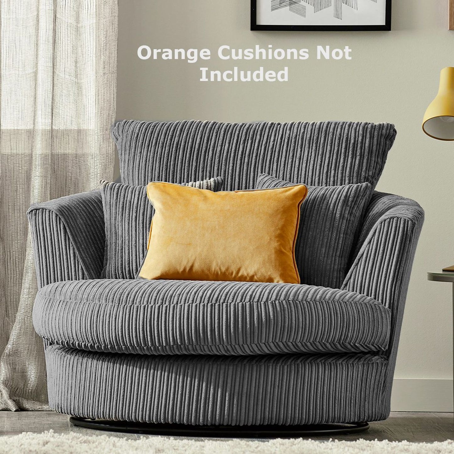Blake Full Back Cream Jumbo Cord Corner Sofa - Left and Right Arm - Available in Other Colours