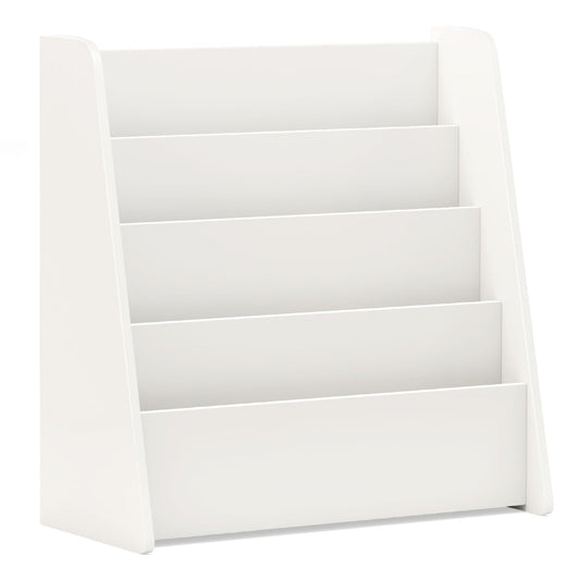 4-Tier Kids Bookshelf with Deep Compartments for Kids Bedroom-White
