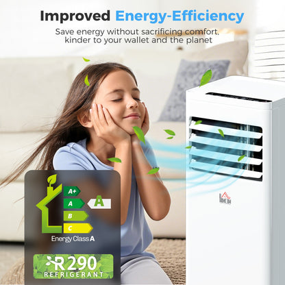 HOMCOM Portable Air Conditioner 9000 BTU, Air Conditioning Unit with Digital Display for Room up to 28ã¡
