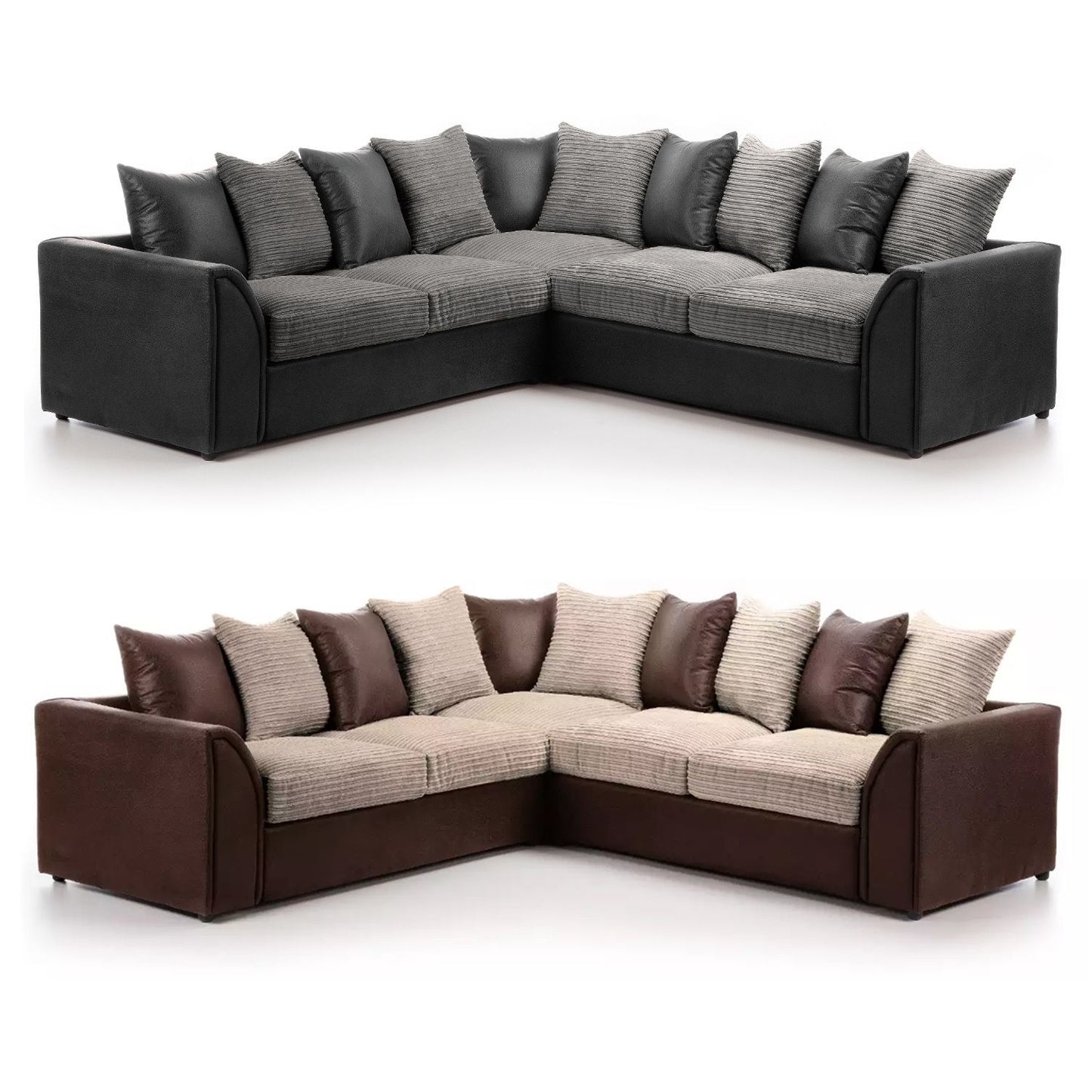 Brandon Fabric Corner Sofa - 2 Colours