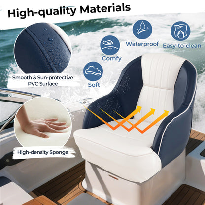 Captain Bucket Seat with Thick Sponge Padding-Blue