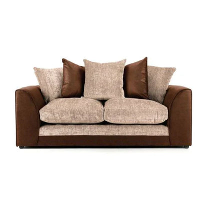 Dylan Chenille Fabric 3 Seater Sofa - Brown Beige