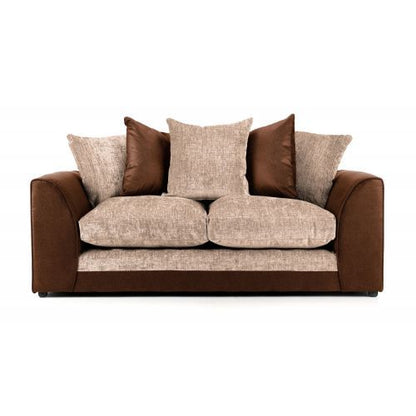 Aruba Black and Grey Fabric 2 Seater Sofa