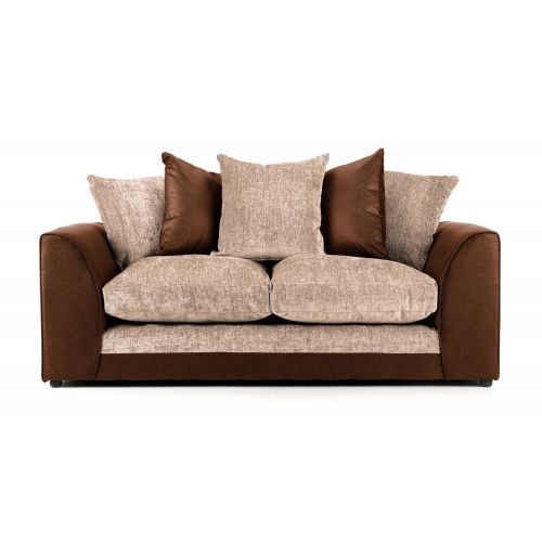Aruba Black and Grey Chenille Fabric Corner Sofa