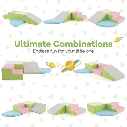 4-Piece Climb and Crawl Foam Block Play Set for Infant Baby-Colourful