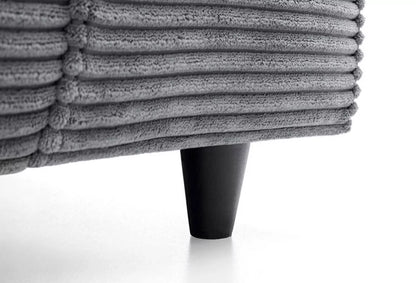 Jasmine Jumbo Cord Corner Sofa - Left Arm Grey