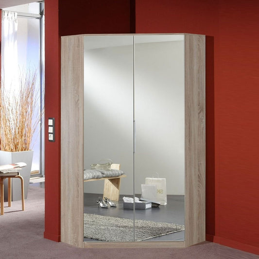 Corner Wardrobe GEMA 2 Door Wardrobe Oak 95cm