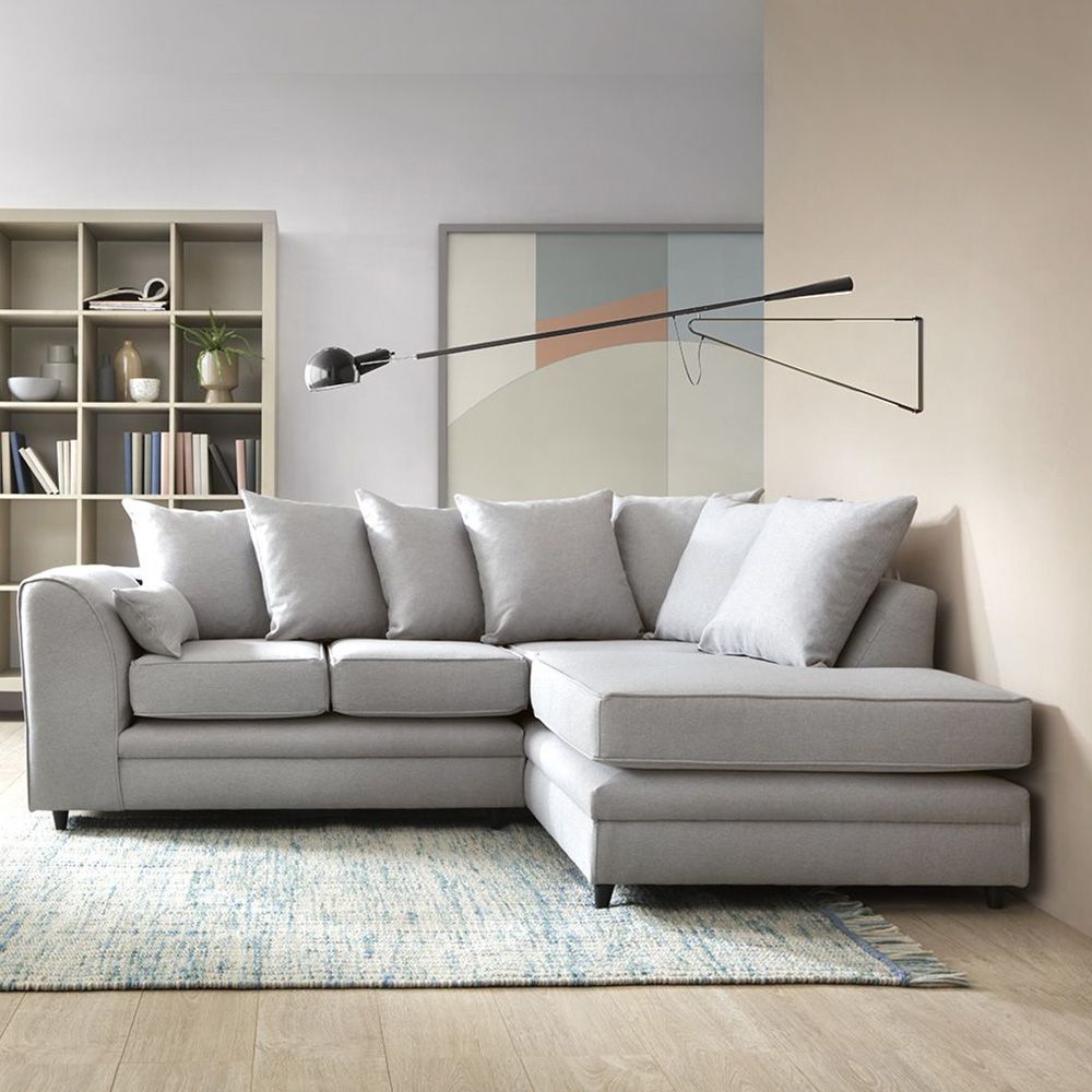 Dorota II Fabric Corner Sofa - Dark Grey