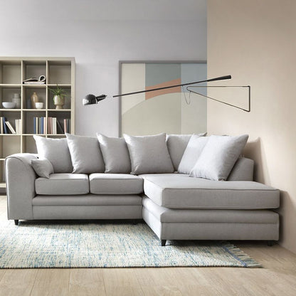 Dorota II Fabric Corner Sofa - Dark Grey