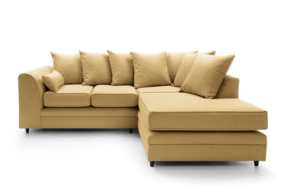 Dorota II Fabric Corner Sofa - Dark Grey