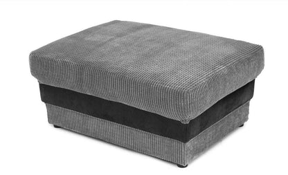 Denzel Jumbo Cord Fabric Corner Sofa - Brown and Beige