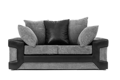 Denzel Jumbo Cord Fabric Corner Sofa - Brown and Beige