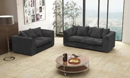 Desmond Jumbo Cord 3 Seater and 2 Seater Sofa Set - Coffee and Other Colours