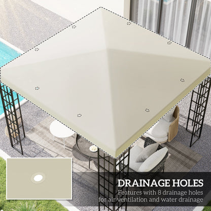 Outsunny 3 x 3(m) Gazebo Frame Replacement - Cream