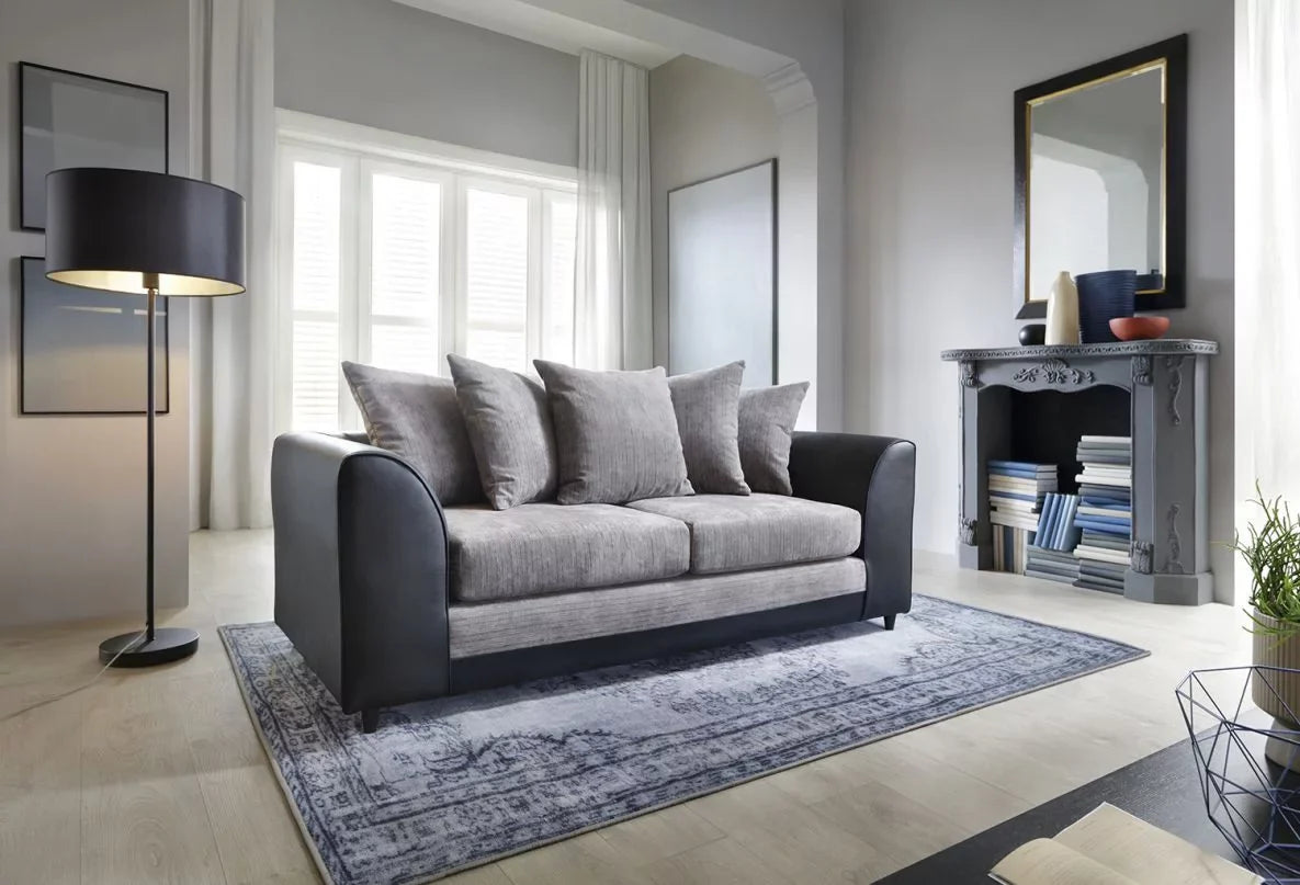 Linacre 2 + 3 Seater Sofa - Black