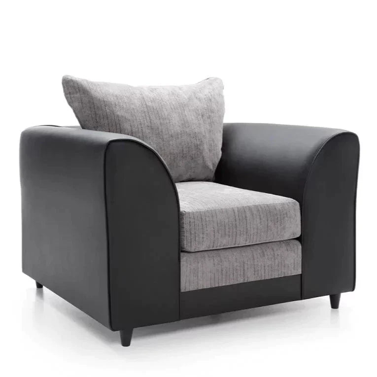 Linacre Armchair - Black and Charcoal
