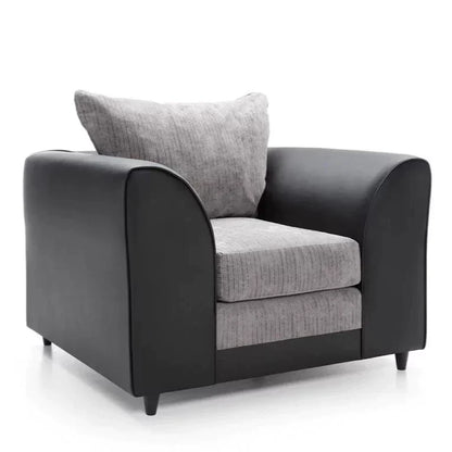Linacre Armchair - Black and Charcoal