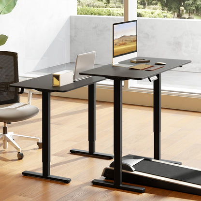 120 x 60 CM Electric Standing Computer Desk with 3 Memory Preset-Black