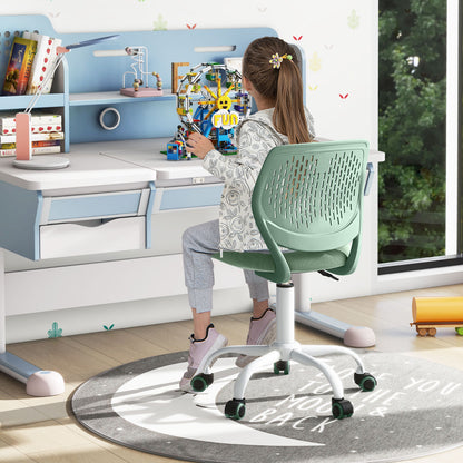 Ergonomic Children Study Chair with Adjustable Height-Light Green